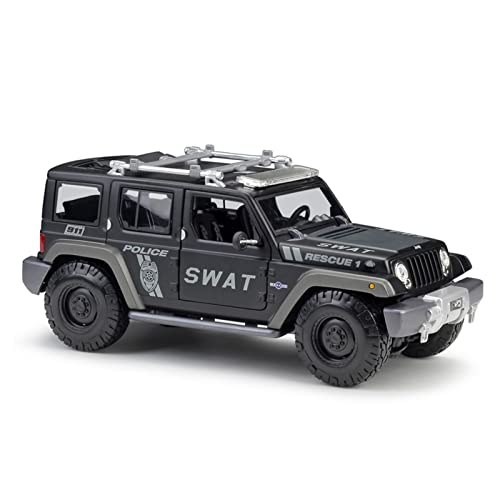 Für Jeep Rescue Concept Polizeiauto Simulation Alloy Car Model Collection Ornament 1 18(Taglia unica) von XIYUEYING
