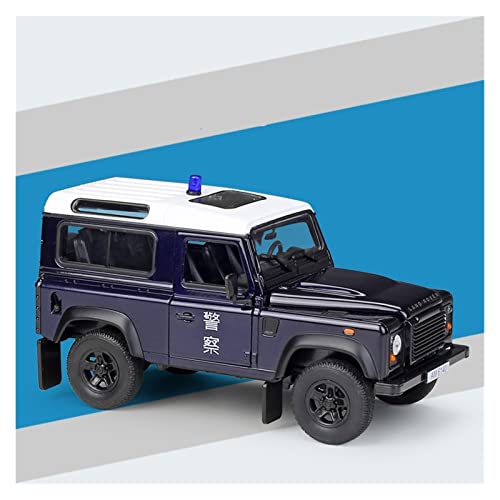 Für Land Rover Defender Classic SUV Polizeiauto Druckguss Metalllegierung Spielzeugauto Modellauto 1:24(Taglia unica) von XIYUEYING