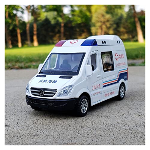 Für Mercedes-Benz Sprinter Anti-Epidemie Auto Krankenwagen Legierung Spezial Polizeiauto Modell 1/32(Taglia unica) von XIYUEYING