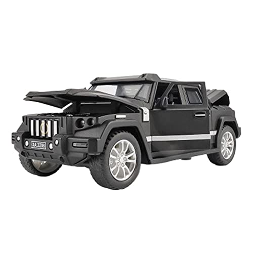 Für Metal Schwer Gepanzertes SUV-Modell Kinderspielzeug Geländewagen Kugelsicheres Fahrzeug 1 32(Taglia unica) von XIYUEYING