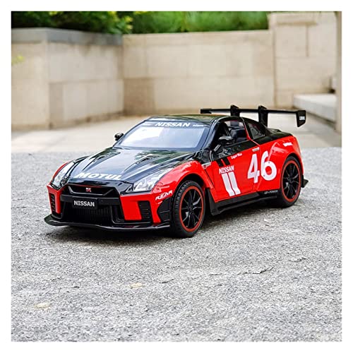 Für Nissan GTR Racing Alloy Car Model Pull Back Sound Und Light Toy Car Model 1/22(2) von XIYUEYING