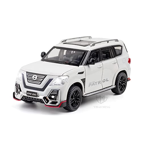 Für Nissan SUV Automodell Mit Sound Und Licht 6 Tür Offenes SUV Kinderspielzeugauto 1 24(Taglia unica) von XIYUEYING