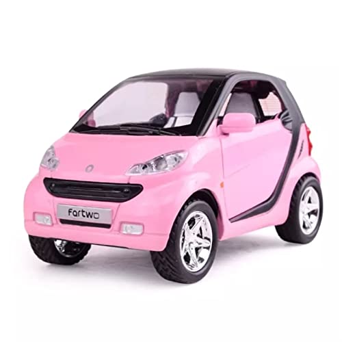 Für Smart Automodell Pull-Back-Legierung Kinderspielzeug Rosa Auto 1:32(Taglia unica) von XIYUEYING