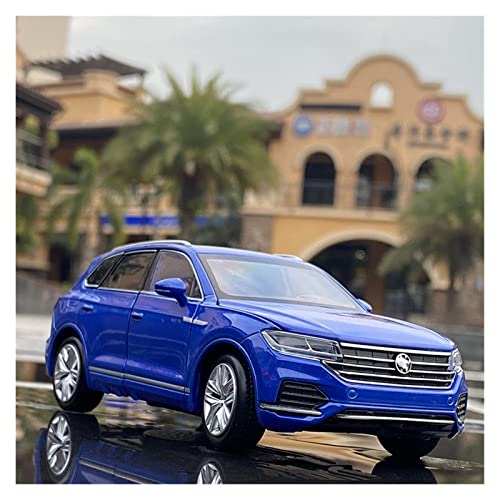 Für Touareg SUV Legierung Automodell Lenkstoßdämpfer Sound Und Licht Spielzeugauto Geschenk 1 32(Taglia unica) von XIYUEYING