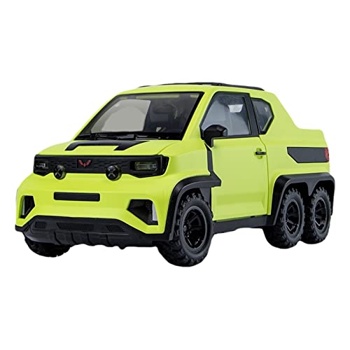 Für Wuling MINIEV6X6 Pickup Legierung Automodell Simulation Metall Auto Sound Und Licht Pull Back Auto 1 18(2) von XIYUEYING