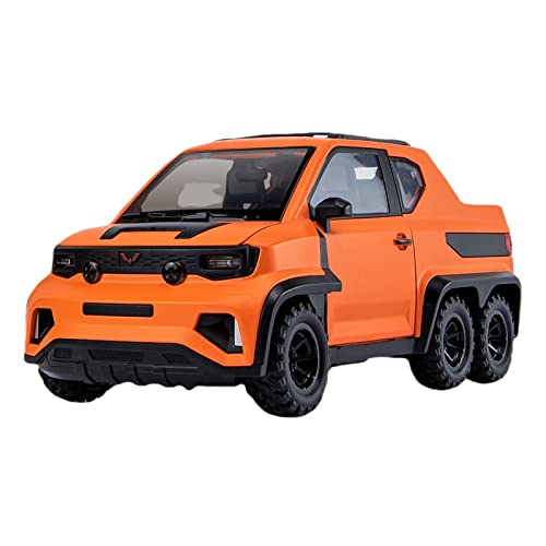 Für Wuling MINIEV6X6 Pickup Legierung Automodell Simulation Metall Auto Sound Und Licht Pull Back Auto 1 18(Taglia unica) von XIYUEYING
