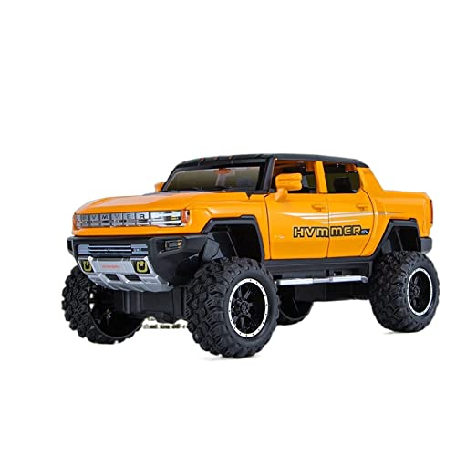 Hummer EV Pickup Truck Legierung Automodell Sound Und Licht Ziehen Kinderspielzeugautomodell 1:24 Zurück(2) von XIYUEYING