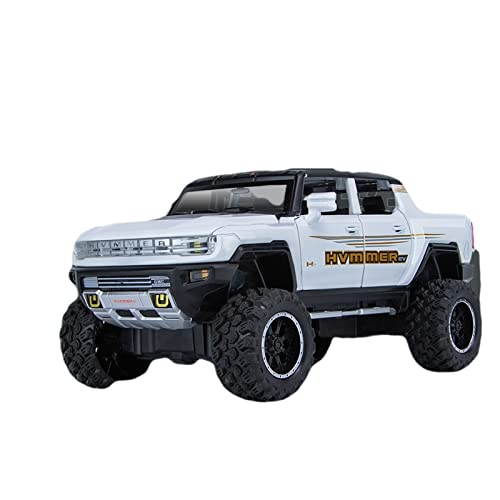 Hummer EV Pickup Truck Legierung Automodell Sound Und Licht Ziehen Kinderspielzeugautomodell 1:24 Zurück(3) von XIYUEYING