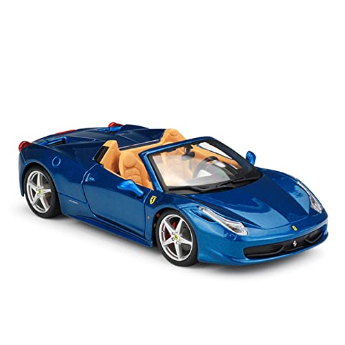 Maßstab 1:24 für Ferraris 458 Spider Roadster Alu-Modellauto Die Cast Scale Model Vehicle Collection(Blau) von XIYUEYING