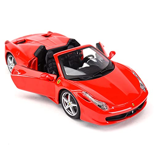 Maßstab 1:24 für Ferraris 458 Spider Roadster Alu-Modellauto Die Cast Scale Model Vehicle Collection(Rot) von XIYUEYING