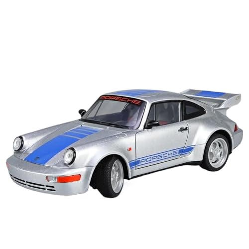 Maßstabsgetreues Modell 1:24 for Porsche 964 Carrera RS Legierung Spielzeug Fahrzeuge Auto Modell Sound Und Licht Auto Spielzeug for Kinder Geschenke Miniaturmodelle(Chrom) von XIYUEYING
