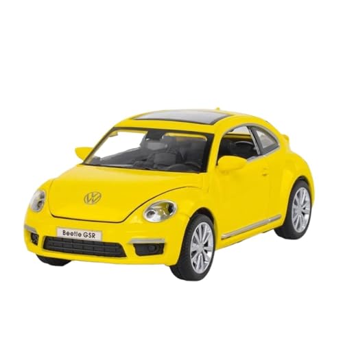XIYUEYING 1 32 for Käfer Spielzeug Auto Modell Kits Hohe Simulation Fahrzeug for Jungen Urlaub Geschenke Spielzeug(Yellow) von XIYUEYING