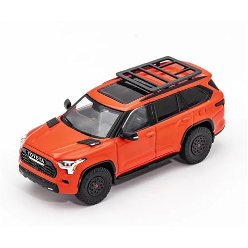 XIYUEYING 1 64 for Toyota Sequoia XK80 TRD Pro Auto Modell Kits Edition Legierung Druckguss Spielzeug Klassische Sammlung(Orange) von XIYUEYING