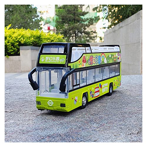 XIYUEYING Für Doppeldecker-Touristenbus-Legierungs-Automodellsimulation, Offenes Busbus-Kinderspielzeuggeschenk(2) von XIYUEYING