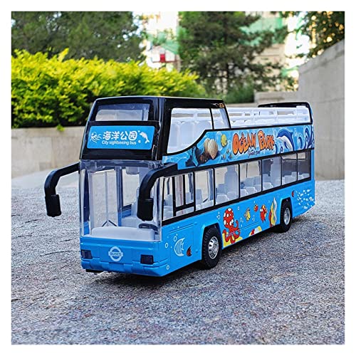 XIYUEYING Für Doppeldecker-Touristenbus-Legierungs-Automodellsimulation, Offenes Busbus-Kinderspielzeuggeschenk(3) von XIYUEYING