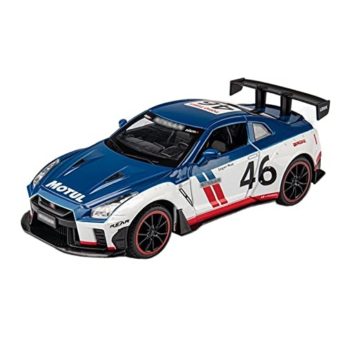 XIYUEYING Für Nissan GTR Druckguss Metall Sound Und Light Pull Back Kinderspielzeug Modell 1 24(3) von XIYUEYING