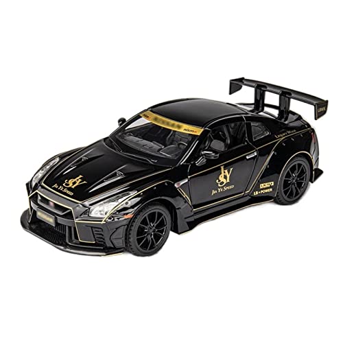 XIYUEYING Für Nissan GTR Druckguss Metall Sound Und Light Pull Back Kinderspielzeug Modell 1 24(Taglia unica) von XIYUEYING