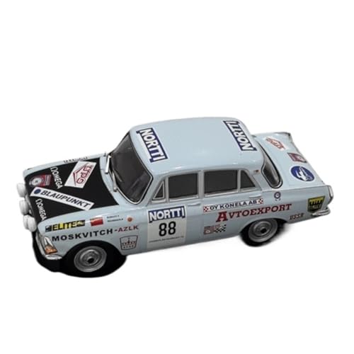 XIYUEYING Maßstabsgetreues Modell 1/43 Skala Moskvitch 412#88 1973 Legierung Rennwagen Modell Statische Geschenk Für Kinder Miniaturmodelle von XIYUEYING