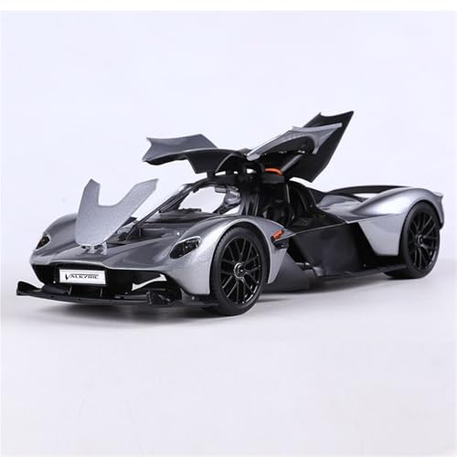 XIYUEYING Maßstabsgetreues Modell 1:18 Für Aston Martin Alloy Volltürautomodell Sammlerornament, geeignet als Geschenk für Kinder Miniaturmodelle(Silber) von XIYUEYING