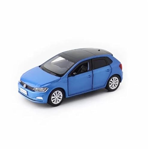 XIYUEYING Maßstabsgetreues Modell 1:32 Für Polo Legierung Automodelle Sammlerstücke Statische Oberflächen Dekorationen Kindergeschenke Hobbys Spielzeug Miniaturmodelle(Blau) von XIYUEYING