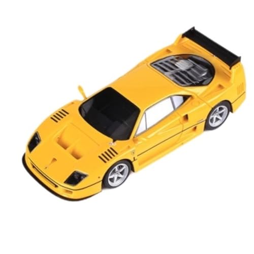 XIYUEYING Maßstabsgetreues Modell 1:64 Ferrari F40 GTE Gelbes Sportwagenmodell Simulation Harzmaterial Ornamente Sammlung Als Geschenk Miniaturmodelle von XIYUEYING