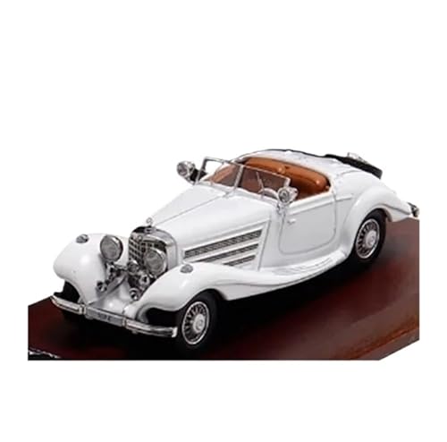 XIYUEYING Maßstabsgetreues Modell 1:64 Für 500K Cabrio Legierung Modell Sammeln Statische Dekoration Geschenk Hobby Spielzeug Ornament Miniaturmodelle(White) von XIYUEYING