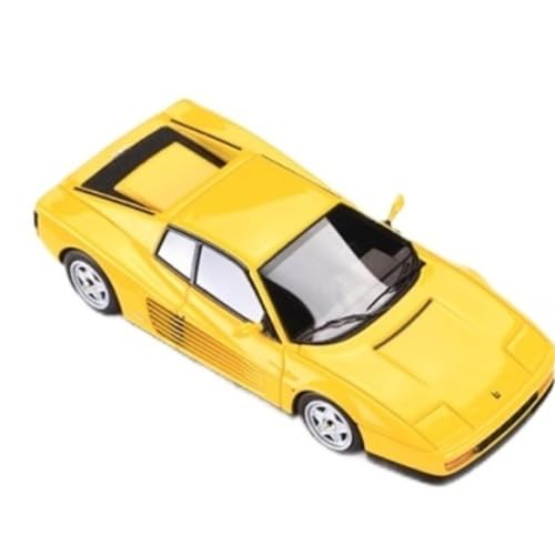 XIYUEYING Maßstabsgetreues Modell 1:64 Für Ferrari Gelb Harz Auto Modell Spielzeug Sammler Ornament Geeignet Als Geschenk Für Kinder Miniaturmodelle von XIYUEYING