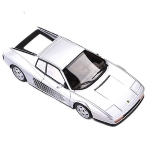 XIYUEYING Maßstabsgetreues Modell 1:64 Für Ferrari Silber Harz Auto Modell Spielzeug Sammler Ornament Geeignet Als Geschenk Für Kinder Miniaturmodelle von XIYUEYING