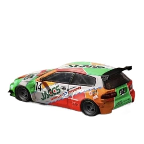 XIYUEYING Maßstabsgetreues Modell 1:64 Für Honda Civic EG6 Mk5 Wide Body Conversion Legierung Automodelle Sammlerstück Für Display Miniaturmodelle von XIYUEYING
