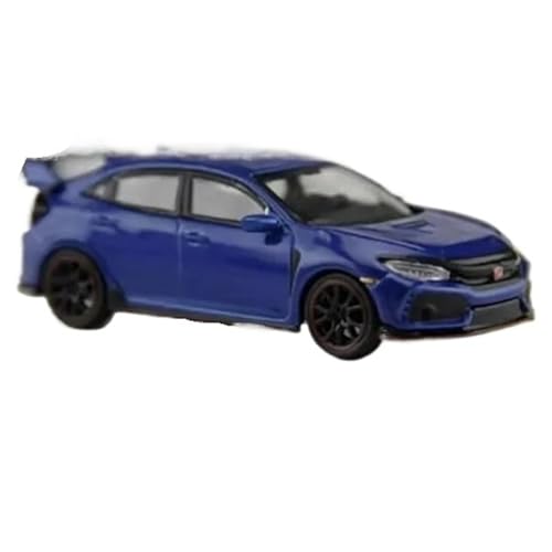 XIYUEYING Maßstabsgetreues Modell 1:64 Für Honda Civic Type R FK8 Legierung Automodell Statische Finish Dekoration Kindergeschenk Spielzeug Miniaturmodelle(Blau) von XIYUEYING