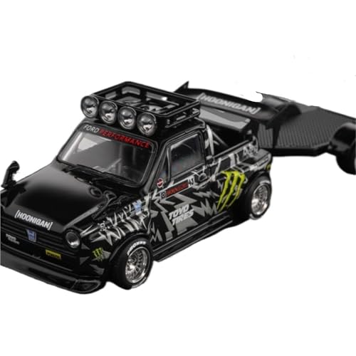 XIYUEYING Maßstabsgetreues Modell 1:64 Für Honda Explosive Widebody Pickup Truck Schwarz Malerei Legierung Auto Modell Sammlung Miniaturmodelle von XIYUEYING