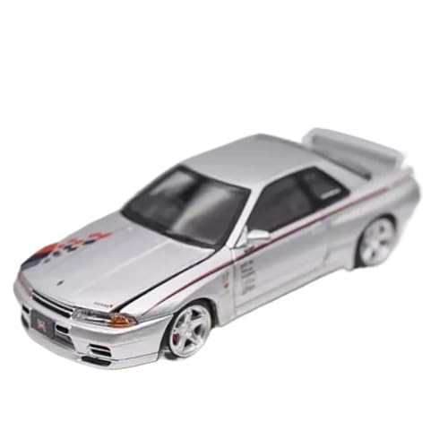 XIYUEYING Maßstabsgetreues Modell 1:64 Für Nismo S-Tune Skyline R32 Legierung Auto Modelle Dekoration Kinder Geschenk Hobby Spielzeug Miniaturmodelle(Gray) von XIYUEYING