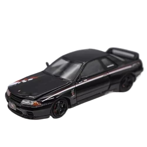 XIYUEYING Maßstabsgetreues Modell 1:64 Für Nismo S-Tune Skyline R32 Legierung Auto Modelle Dekoration Kinder Geschenk Hobby Spielzeug Miniaturmodelle(Schwarz) von XIYUEYING