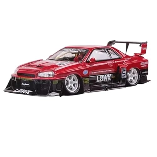 XIYUEYING Maßstabsgetreues Modell 1:64 Für Nissan Skyline LBWK ER34 Legierung Auto Modelle Sammlerstücke Kinder Geschenke Display Hobbies & Spielzeug Miniaturmodelle von XIYUEYING