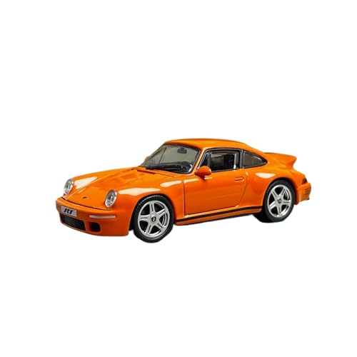 XIYUEYING Maßstabsgetreues Modell 1:64 Für Porsche RUF SCR 2018 Ornament Legierung Auto Modell Geschenk Miniatur Auto Kit Spielzeug Für Erwachsene Miniaturmodelle(Orange) von XIYUEYING