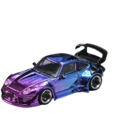 XIYUEYING Maßstabsgetreues Modell 1:64 Für Porsche RWB Gradient Plating Farbe Legierung Auto Modell Sammler Ornament Statische Dekoration Miniaturmodelle von XIYUEYING
