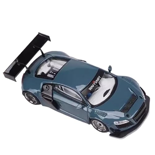 XIYUEYING Maßstabsgetreues Modell 1:64 Für R8 LMS Ultra Legierung Auto Modelle Sammlerstücke Fertig Dekorationen Kinder Geschenke Hobby Spielzeug Miniaturmodelle(Blau) von XIYUEYING