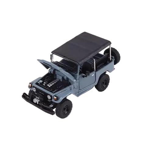 XIYUEYING Maßstabsgetreues Modell 1:64 Toyota Land Cruiser FJ40 Legierung Geländewagen Modell Nadelstreifen Finish Ornament Hobby Spielzeug Miniaturmodelle(Gray) von XIYUEYING