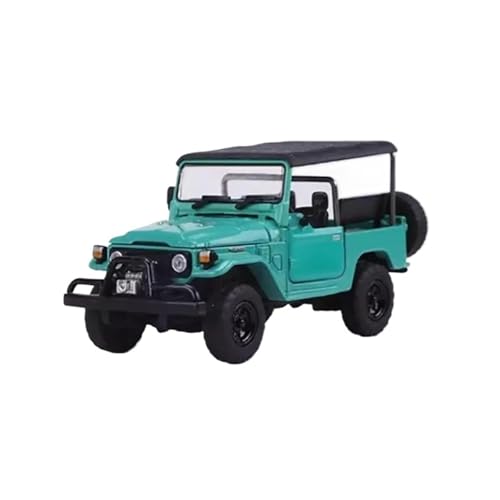 XIYUEYING Maßstabsgetreues Modell 1:64 Toyota Land Cruiser FJ40 Legierung Geländewagen Modell Nadelstreifen Finish Ornament Hobby Spielzeug Miniaturmodelle(Grün) von XIYUEYING