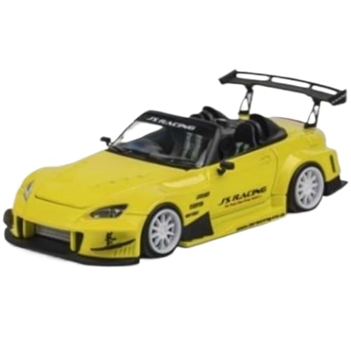 XIYUEYING Maßstabsgetreues Modell 1:64 für Honda Für S2000 Metallic Gelb Legierung Auto Modell Statische Display Für Sammeln Oder Schenken Miniaturmodelle von XIYUEYING