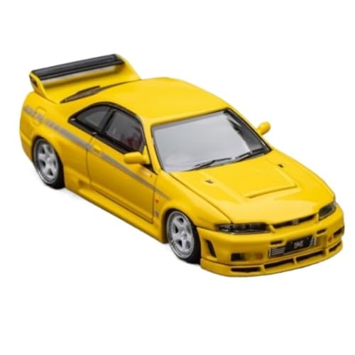XIYUEYING Maßstabsgetreues Modell 1:64 für Nissan Skyline GTR Gelb Freischaltbare Legierung Auto Modell Statische Display Sammlerstücke Miniaturmodelle von XIYUEYING