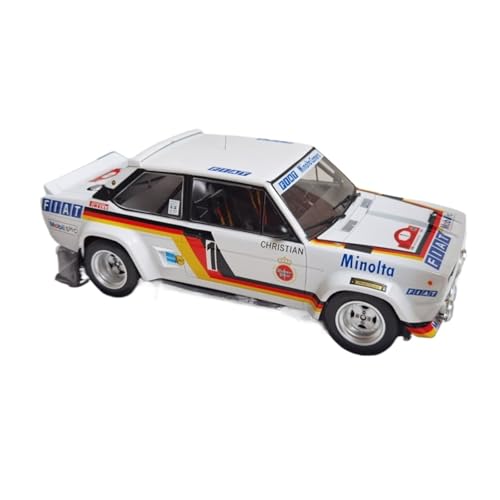 XIYUEYING Maßstabsgetreues Modell FIAT 131#1 1979 Rennwagenmodell Im Maßstab 1:18, Nicht Zu Öffnende Türdekoration Aus Legierung Miniaturmodelle von XIYUEYING
