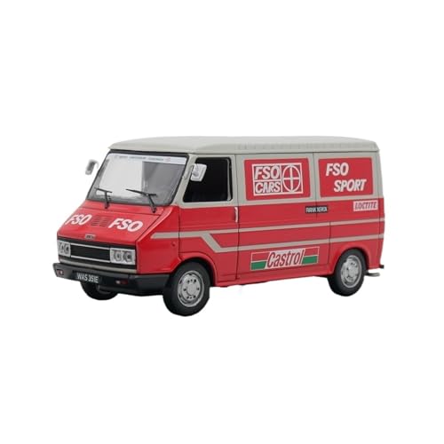 XIYUEYING Maßstabsgetreues Modell FIAT 242 FSO Sport Van Rally Team Logistikfahrzeug-Legierungsmodell Im Maßstab 1:43 Miniaturmodelle von XIYUEYING