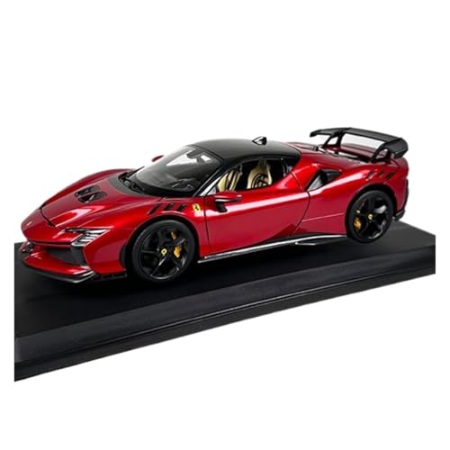 XIYUEYING Maßstabsgetreues Modell Ferrari SF90xx-Automodell Aus Leichtmetall Im Maßstab 1:18, Geeignet Als Geschenk Für Kinder Miniaturmodelle(Metallic) von XIYUEYING