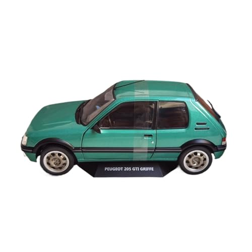 XIYUEYING Maßstabsgetreues Modell Maßstab 1/18 Für Peugeot 205 GTI Automodell Legierung Grün Malerei Geschenk Für Kinder Miniaturmodelle von XIYUEYING