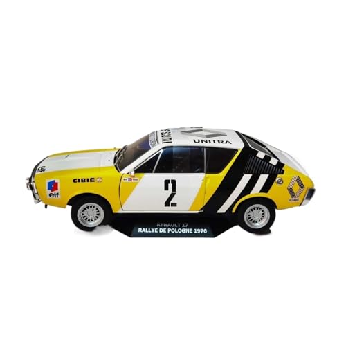 XIYUEYING Maßstabsgetreues Modell Maßstab 1/18 Für Renault 17 1976#2 Rennwagenmodell, Legierung, Geschenk Für Kinder Miniaturmodelle von XIYUEYING