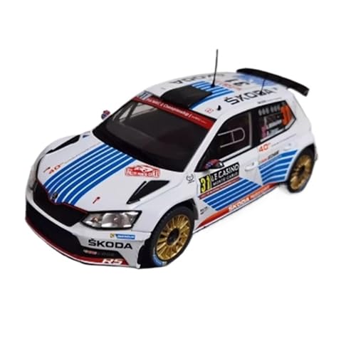 XIYUEYING Maßstabsgetreues Modell Maßstab 1/24 für Skoda Fabia R5 Legierung Rennwagen Modelle Sammlerstücke Geschenke statische Dekoration Miniaturmodelle von XIYUEYING