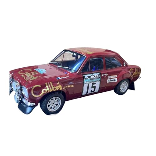 XIYUEYING Maßstabsgetreues Modell Maßstab 1:18 Escort MK1 RS 1600#15 1974 Focus Rennwagen Modell Statische Sammlung Miniaturmodelle von XIYUEYING