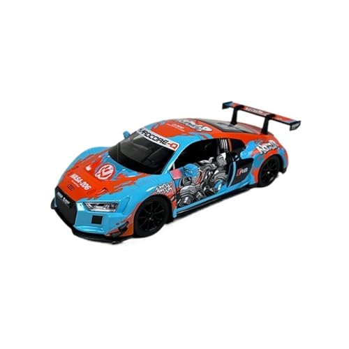 XIYUEYING Maßstabsgetreues Modell Maßstab 1:18 Für Audi R8LMS Legierung Automodelle Statisches Sammlerornament Für Kinder Miniaturmodelle(Blau) von XIYUEYING