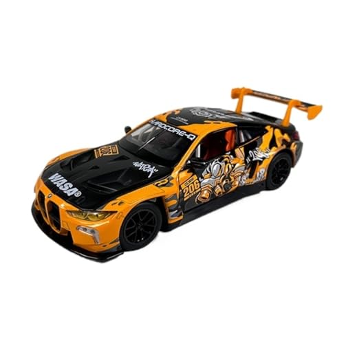 XIYUEYING Maßstabsgetreues Modell Maßstab 1:18 Für BMW M4GT3 Legierung Automodell Statisches Sammlerornament Für Kinder Miniaturmodelle(Yellow) von XIYUEYING